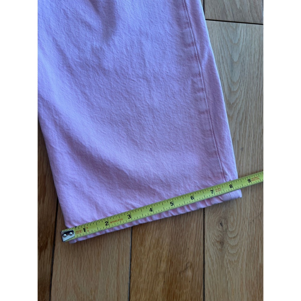 FRAME Long Barrel High Rise Denim Jeans Washed Dusty Pink Wide Leg Womens 26 - Picture 7 of 9